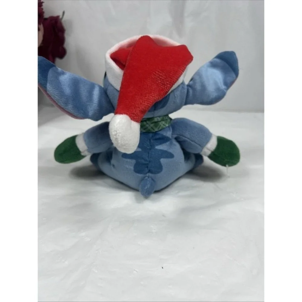 Disney Christmas Stitch Plush with Santa‎ Hat Scarf 6